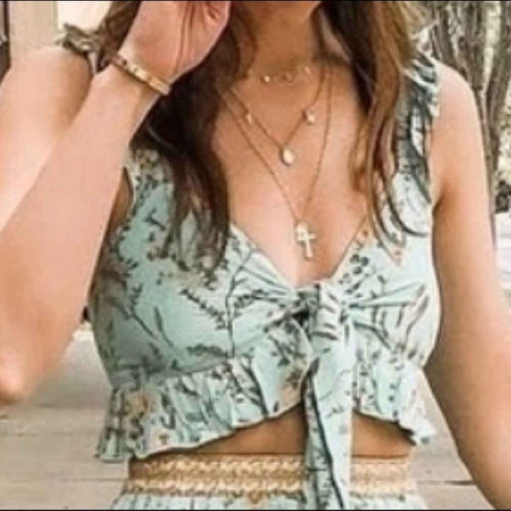 Spell and the Gypsy Maisie Crop Top  Turquoise XS - Picture 12 of 12